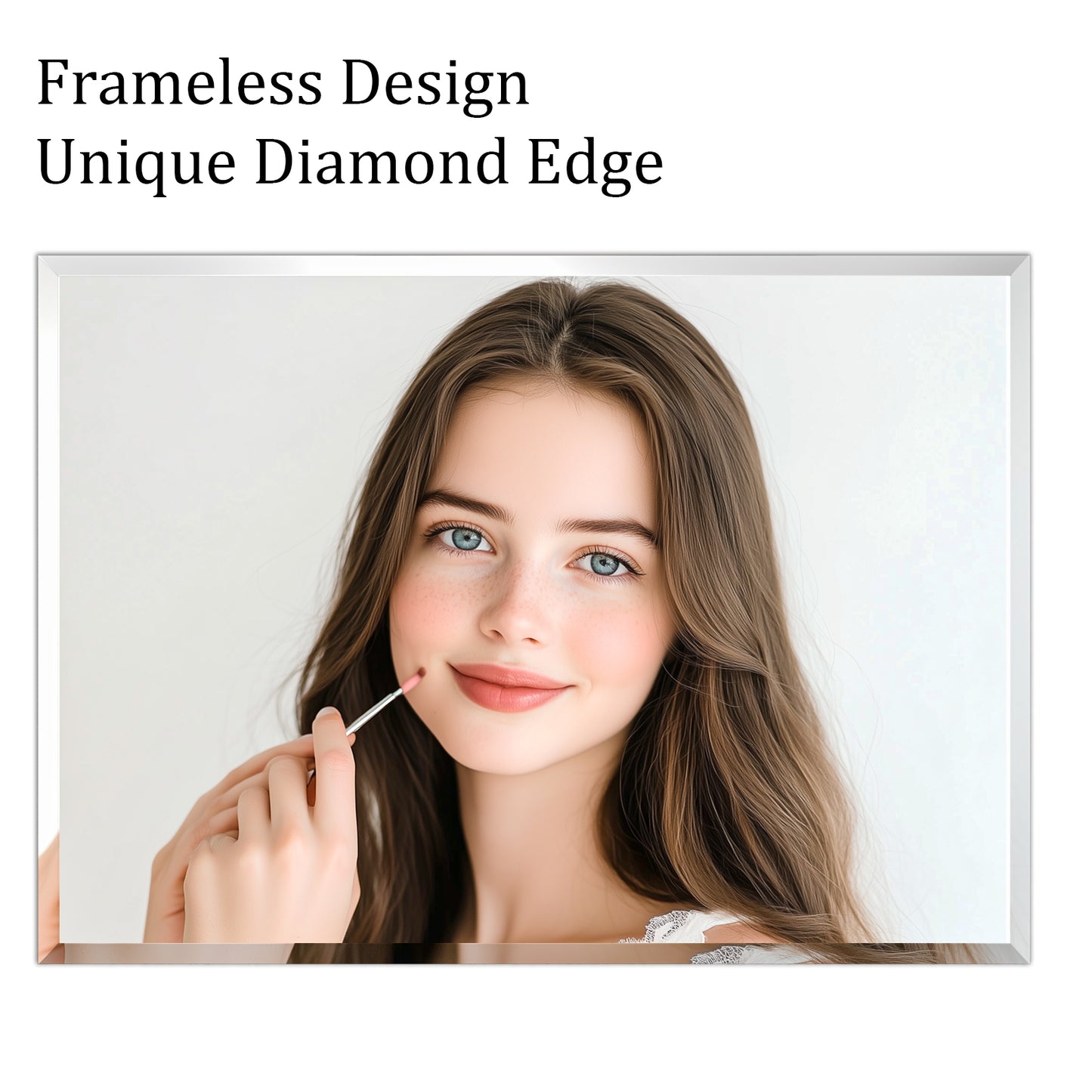 Frameless Rectangular Mirror with Beleved Edge