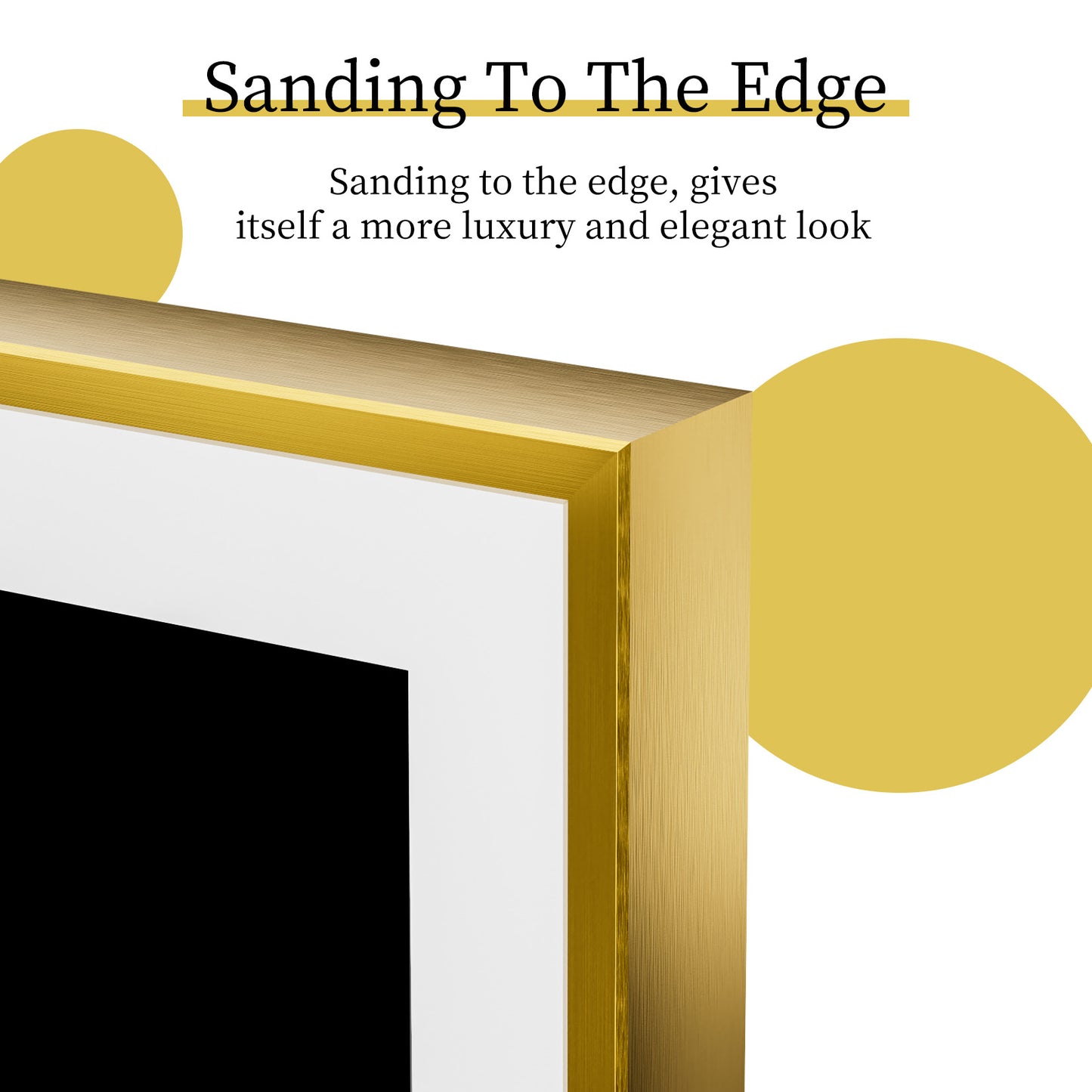 LUVODI Rctangular LED Bathroom Mirror with Gold Aluminum Alloy Narrow Frame Defogging 3 Color