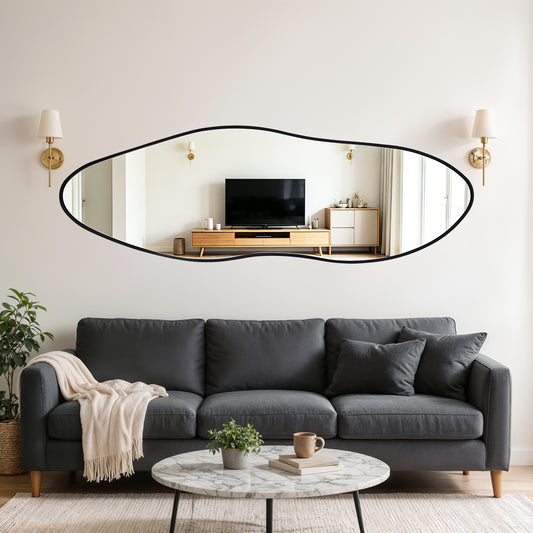 Irregular Wall Mirror Full Length 21x63 Asymmetrical Wall Mirror