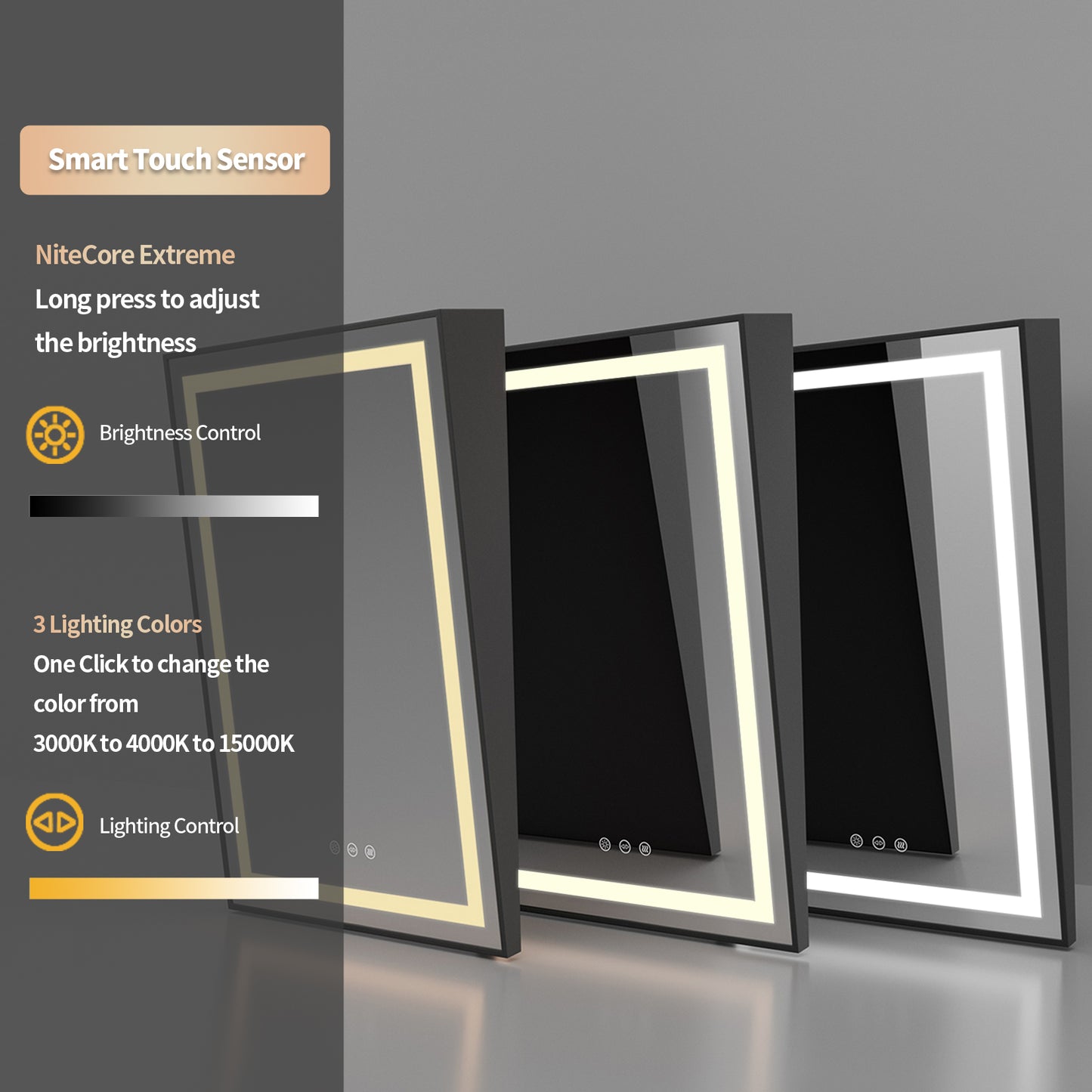 LUVODI ADA Lighted Bathroom Mirror Designed for Wheelchair Users
