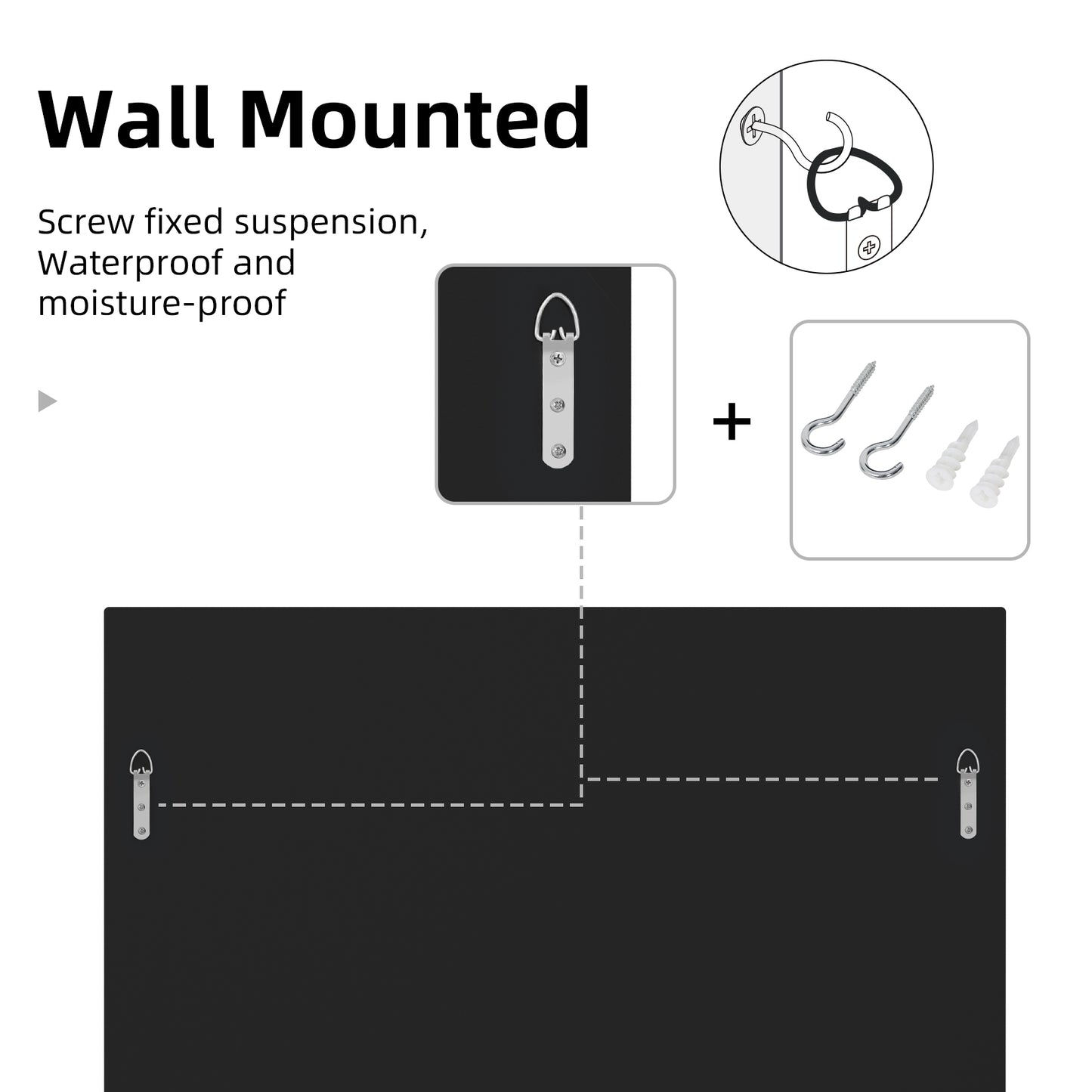Elegant Square Wall Silver Glass Decorative Accent Mirror Golden Rim for Hallway