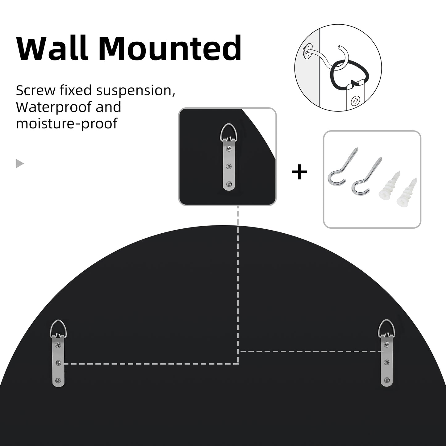 Contemporary Decorative Wall Mirror Round Starburst Mirror w/ Glass Beveled Edge for Living Room
