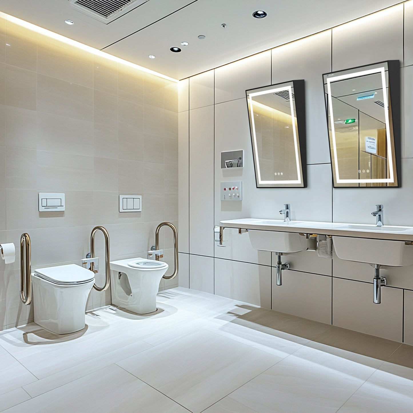 LUVODI ADA Lighted Bathroom Mirror Designed for Wheelchair Users