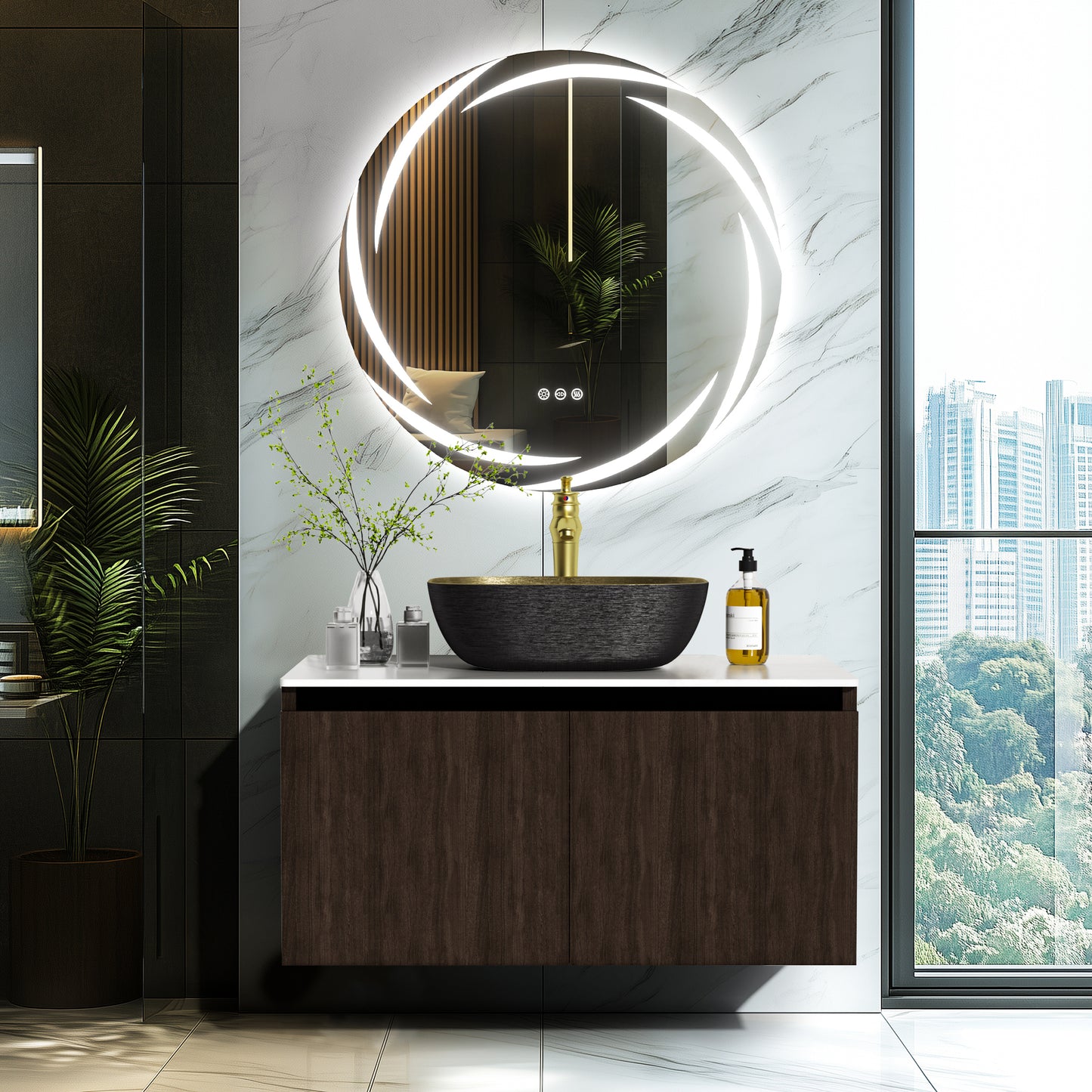 LUVODI Bathroom Vanity Sink: Wall Mounted Floating Bathroom Sink ( Mirror not included)