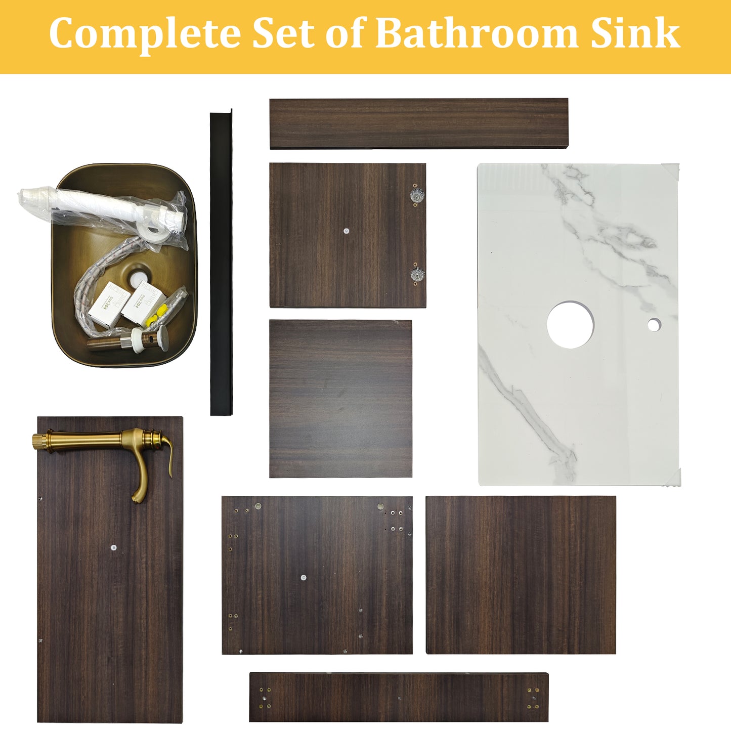 LUVODI Bathroom Vanity Sink: Wall Mounted Floating Bathroom Sink ( Mirror not included)