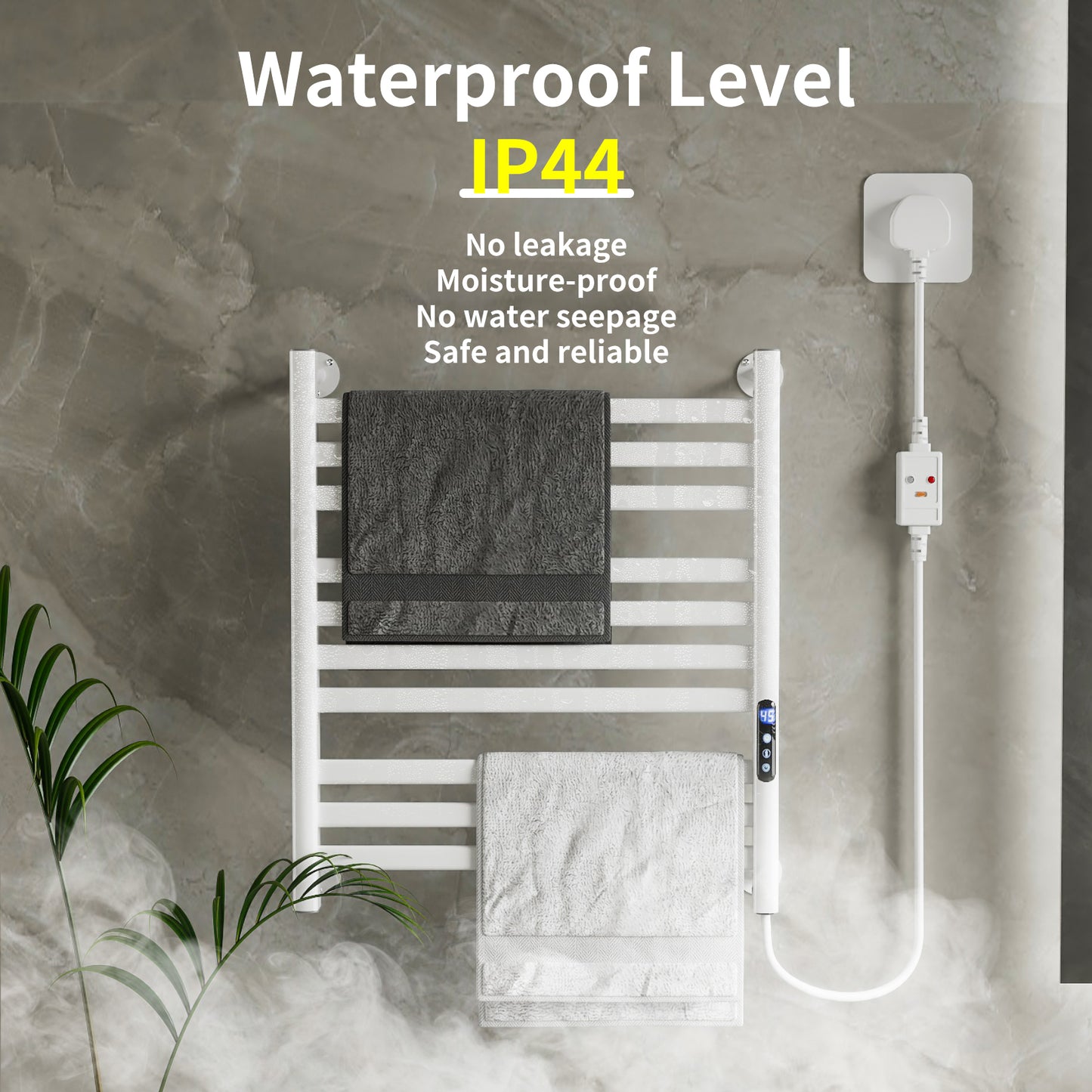 LUVODI Towel Warmer Rack: IP44 Aluminum Alloy Electric Towel Dryer Warmer for Bathroom