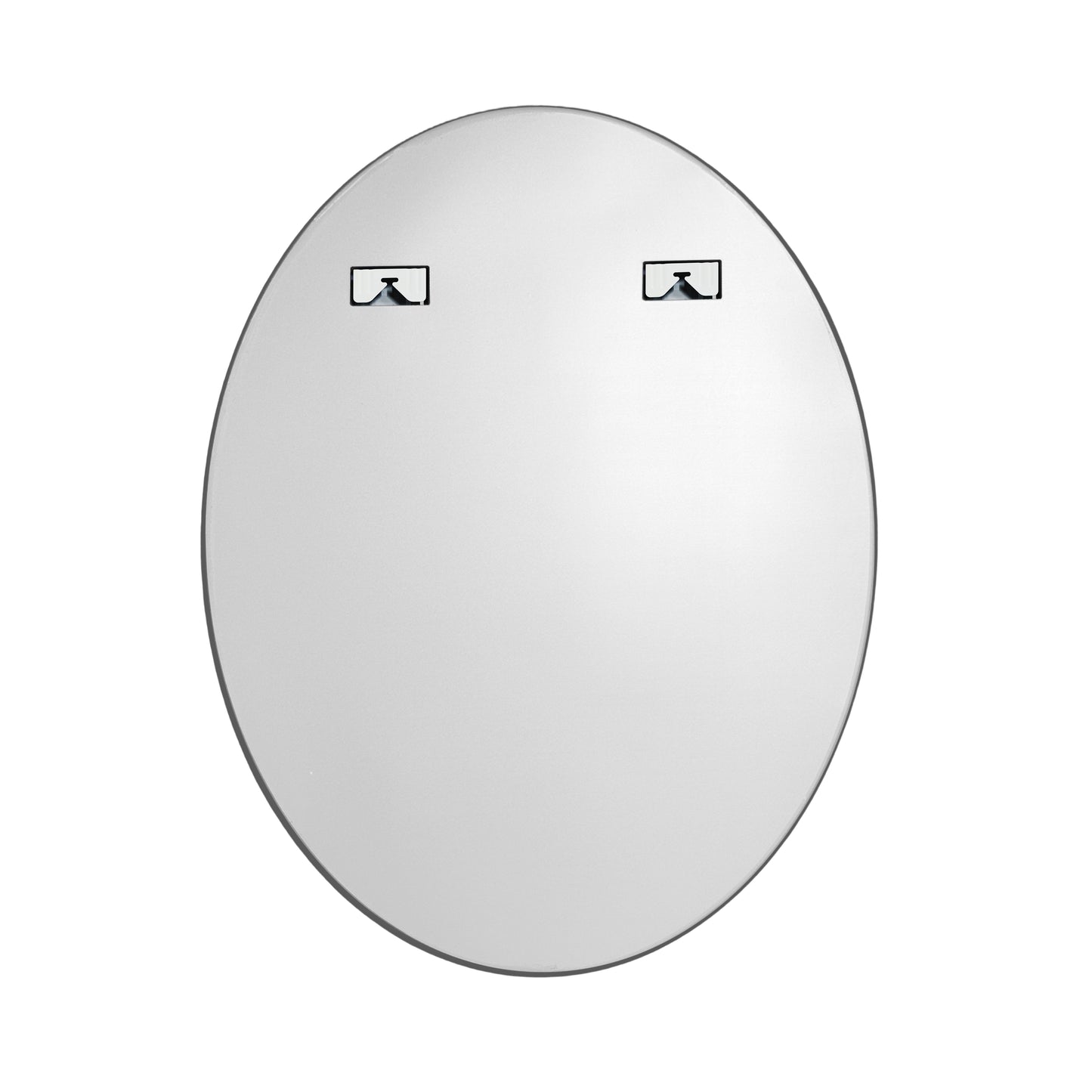 Oval Wall Mirror with Black Frame for Living Room, Bedroom