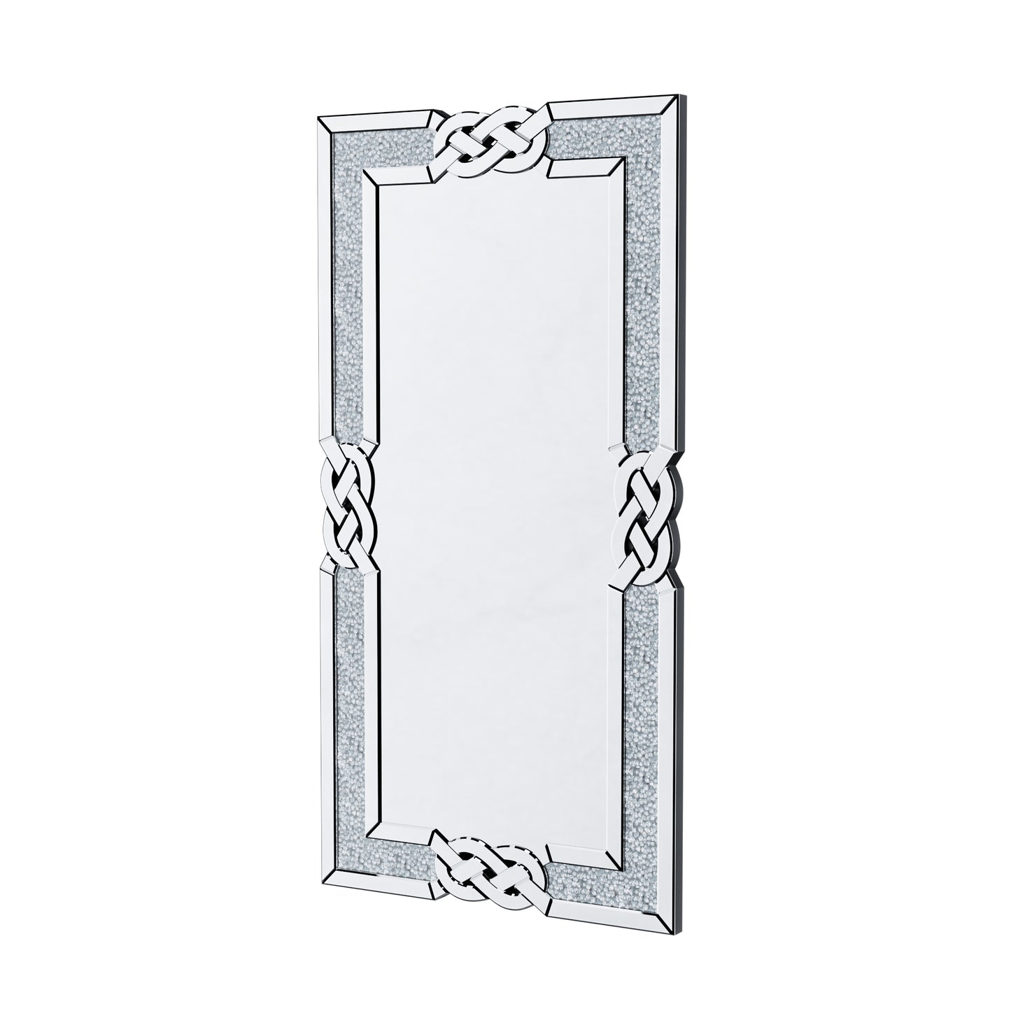 Large Crystal Crush Diamond Mirror for Wall Decor for for Living Room Bedroom Entryway