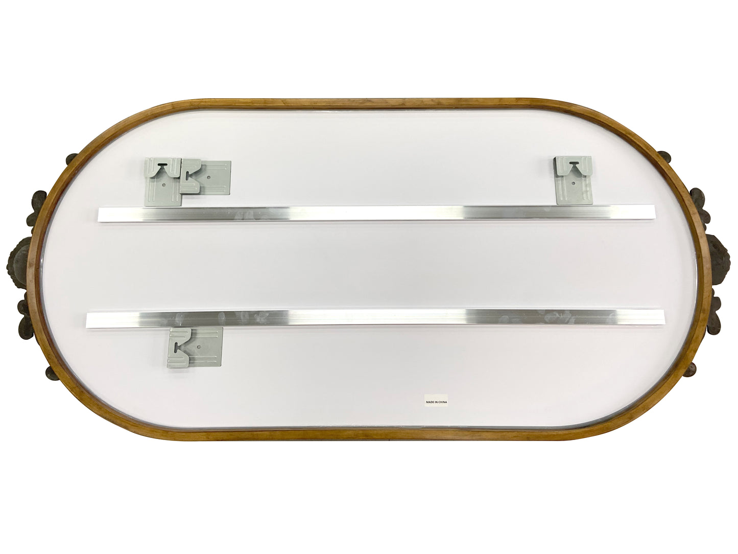 Long Oval Antique Ornate Wall Hanging Mirror Baroque Vanity Bathroom Mirror