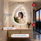 LUVODI Irregular LED Bathroom Mirror, Pebble Oval Backlit Vanity Mirror, Tempered Glass Mirror (2 Buttons)