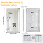 Espejo de baño rectangular de vidrio templado iluminado LUVODI con altavoces Bluetooth (sin pantalla)
