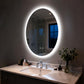 LUVODI Oval LED Bathroom Mirror, Tempered Glass (Glowing Outer Edge)