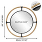 31.5'' Farmhouse Round Mirror, Large Rustic Round Wall Mirror with Hemp Rope