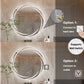 LUVODI Round LED Bathroom Mirror Dimmable Lighting 3 Colors Defogging Memory Function( Swirl style)