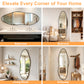 Irregular Wall Mirror Full Length 21x63 Asymmetrical Wall Mirror