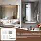 Black Framed Pivot Bathroom Mirror, Adjustable Tilt Wall Mirror