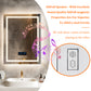 LUVODI LED Bathroom Mirror with Bluethooth Speaker Music Defogging Date & Time Display