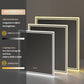 LUVODI 80x80cm Square LED Bathroom Mirror Anti-fog, 3-color Stepless Dimming(Glowing Outer Edge)