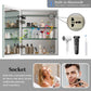 LUVODI LED Bluetooth Bathroom Mirror Cabinet, 500x600mm, 600x700mm, 3 colors, defogging