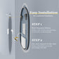 LUVODI Irregular Crystal Glass Wall Lighted Bathroom Mirror with Backlit Dimmable LED Vanity Mirror