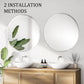 Frameless Round Circle Wall Glass Decor Mirror with Beveled Edge 23.6"/31.5" D