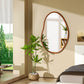 Mid Century Asymmetrical Wall Mirror Wood Frame Irregular Wall Mirror