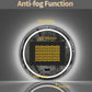 LUVODI Round LED Bluetooth Bathroom Mirror with Smart Display 80x80cm