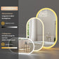 LUVODI Oval LED Bathroom Mirror Defogging 3 Colors Vertical or Horizontal