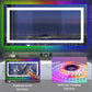 LUVODI Rectangular Bluetooth Bathroom Mirror with RGB Backlit, Smart Display Horizontal Hanging