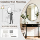 Modern Matte Black Oval Pivot Mirror – Adjustable Tilting Bathroom Vanity Wall Mirror