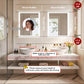 LUVODI Rectangular LED Bathroom Mirror with Lights, 2 Buttons (Glowing Outer Edge)