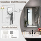 Black Framed Pivot Bathroom Mirror, Adjustable Tilt Wall Mirror