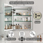 LUVODI LED Bluetooth Bathroom Mirror Cabinet, 500x600mm, 600x700mm, 3 colors, defogging