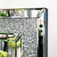 Full Length Mirror with RGB Lights Wall Hanging Mirror Crush Diamond Inlay for Living Room, Bedrooms, Cloakrooms