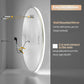 LUVODI Round LED Bluetooth Bathroom Mirror with Smart Display 80x80cm