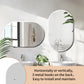 Long Oval Wall Hanging Glass Mirror with Beveled Edge