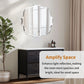 Frameless Irregular Wall Glass Mirror Beveled Edge Wall Vanity Mirror