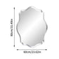 Frameless Irregular Wall Hanging Mirror Silver Glass Mirror Beveled Edge Mirror