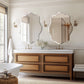 Frameless Irregular Wall Hanging Mirror Silver Glass Mirror Beveled Edge Mirror