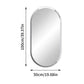 Long Oval Wall Hanging Glass Mirror with Beveled Edge