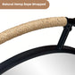 31.5'' Farmhouse Round Mirror, Large Rustic Round Wall Mirror with Hemp Rope