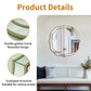 Flower-shaped Silver Glass Wall Decor Mirror Beveled Gold Rim Accent Mirror for Hallway, Living Room