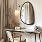 Modern Farmhouse Decorative Asymmetrical Wall Mirror Black Walnut Wood Framed