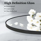 Oval Wall Mirror with Black Frame for Living Room, Bedroom