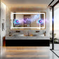 LUVODI LED Rectangular Bluetooth Mirror with Samrt Display Horizontal Hanging