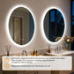 LUVODI Oval LED Bathroom Mirror, Tempered Glass (Glowing Outer Edge)