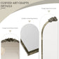 Vintage Arched Art Mirror with Flower Relief Frame for Living Room, Fireplace, 23.8”x36”