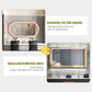 LUVODI Capsule Shape LED Bathroom Mirror with Gold Aluminum Alloy Narrow Frame Defogging 3 Color