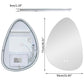 LUVODI Irregular LED Bathroom Mirror, Pebble Oval Backlit Vanity Mirror, Tempered Glass Mirror (2 Buttons)