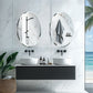 Frameless Beveled Edge Oval Wall Mirror